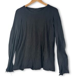 ATM Womens Soft Black Knit Long Sleeve (READ FLAWS) Sz S Small